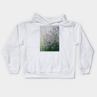 Bluebells watercolour painting Kids Hoodie